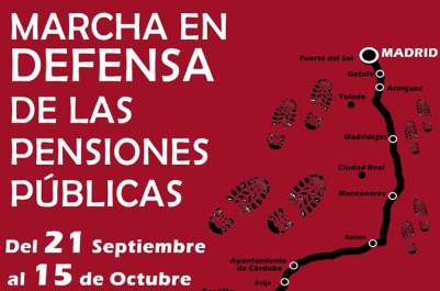 Pensionistas y jubilados de Cádiz marchan a Madrid en defensa de las pensiones públicas