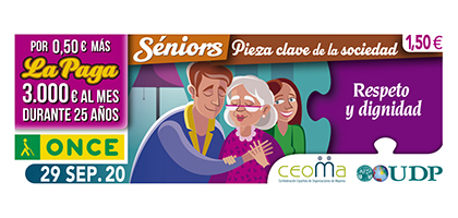 La ONCE dedica 16,5 millones de cupones a las personas mayores, pieza clave de la sociedad, en la serie ‘Hablando en sénior’