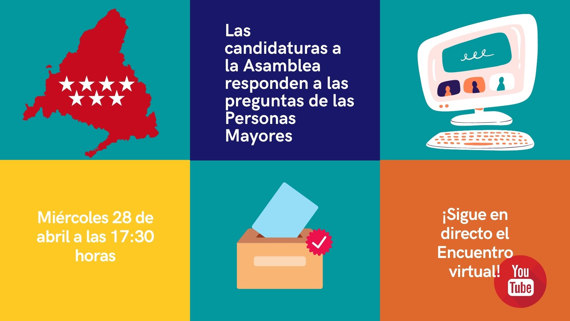 Las candidaturas a la Asamblea responden a las preguntas de las personas mayores
