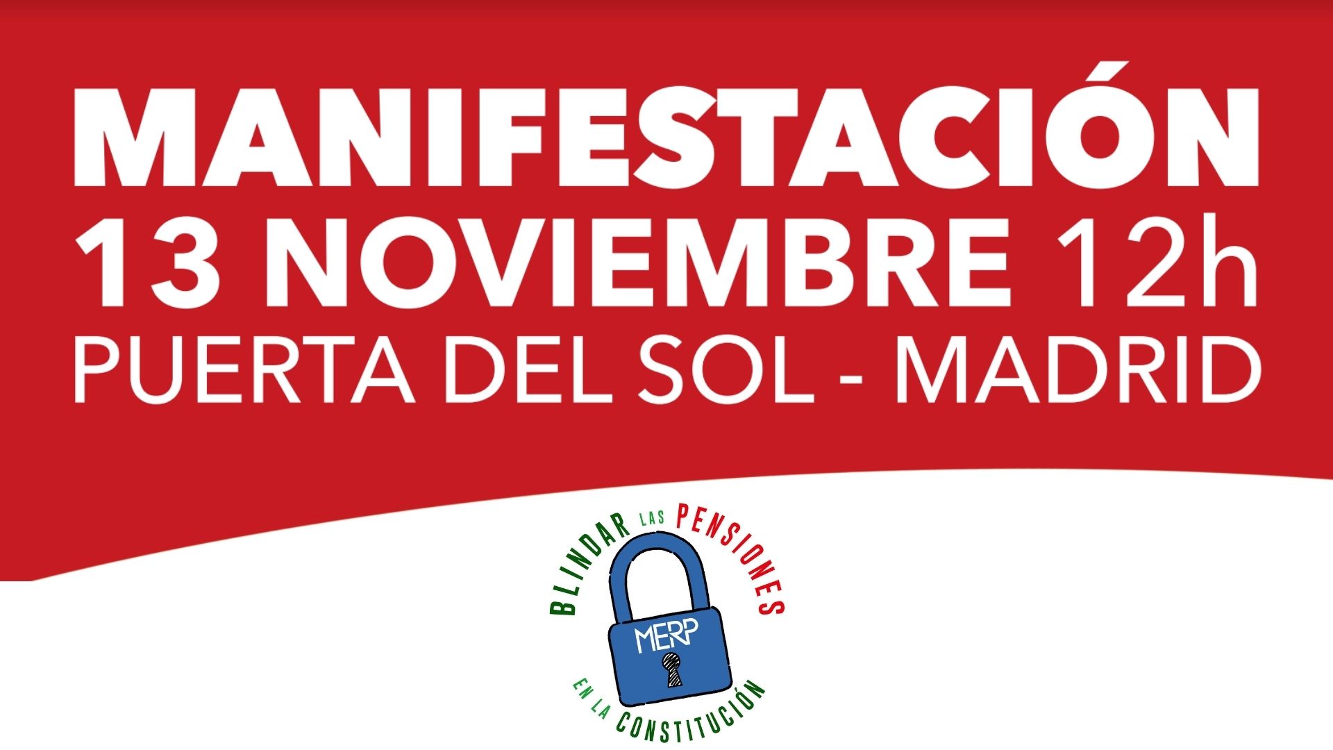 El 13 de noviembre a las calles para Blindar las Pensiones en la Constitución