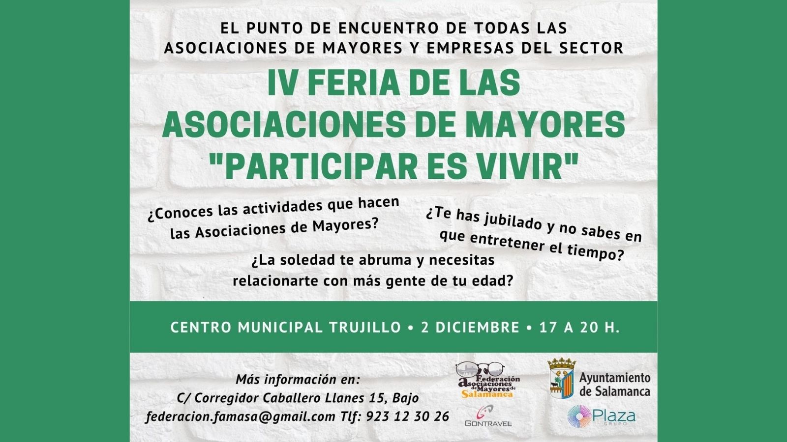 Cuarta Feria de Asociaciones de Personas Mayores, organizada por Famasa