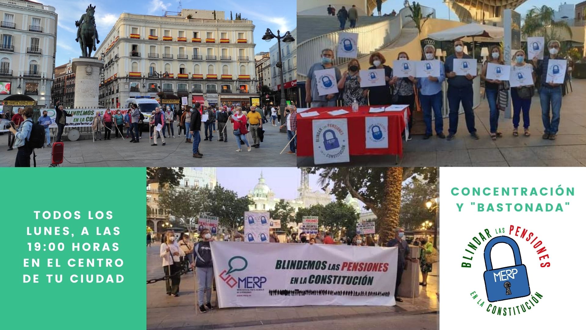 MERP: Hay que extender las bastonadas para blindar las pensiones en la Constitución