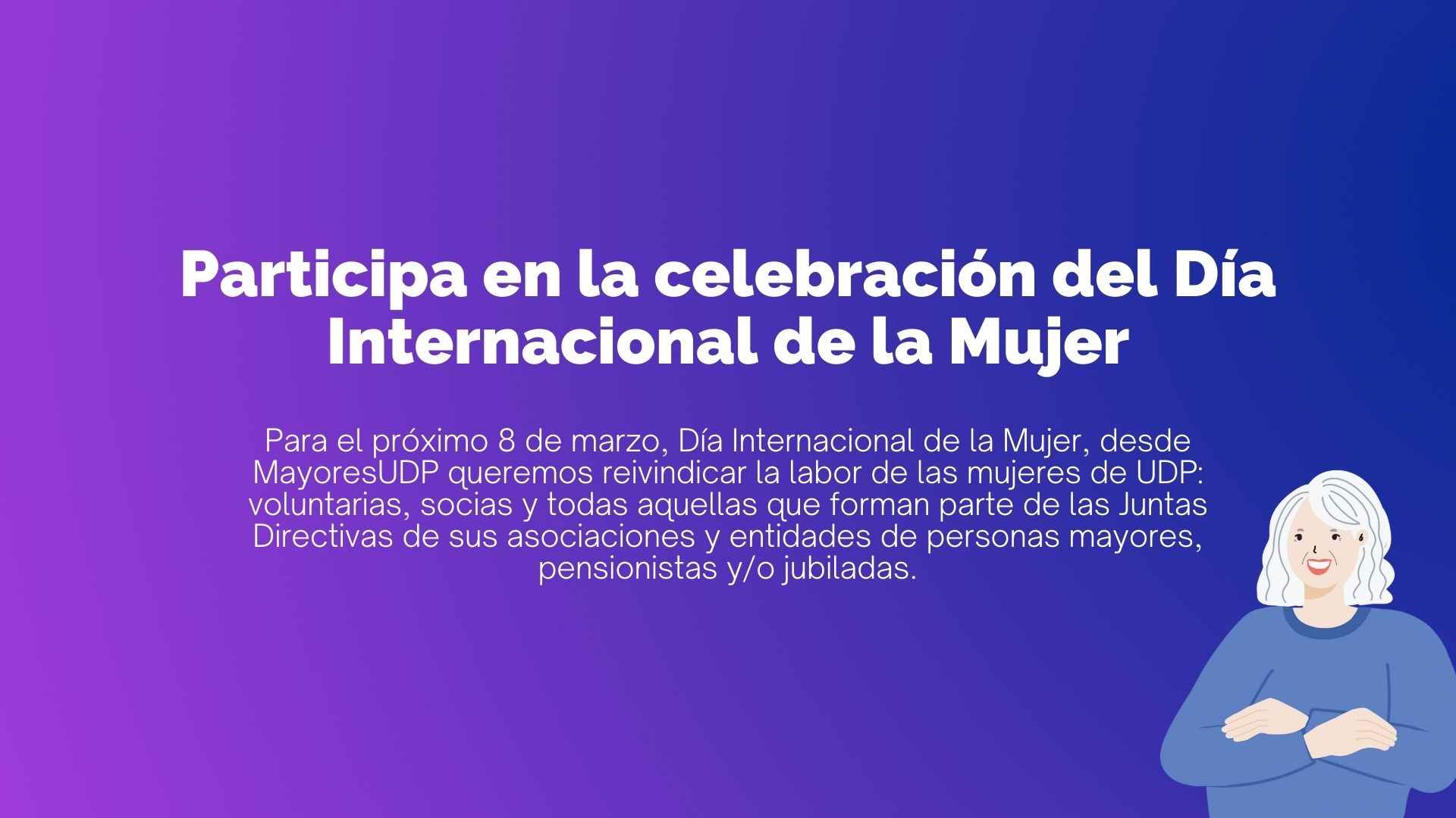 Participa en la celebración del próximo 8 de marzo día de la mujer