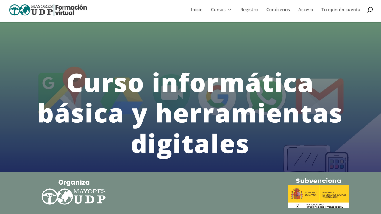 Curso virtual y gratuito UDP: Informática básica y herramientas digitales