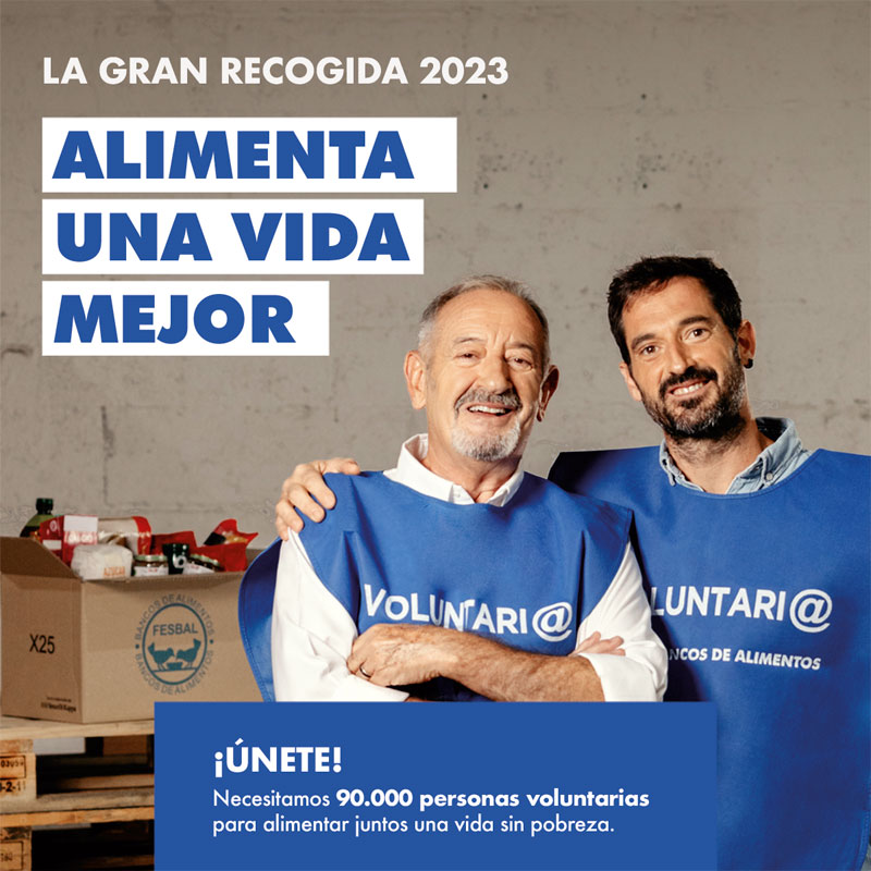 Se necesitan 90.000  personas voluntarias para la Gran Recogida de Alimentos